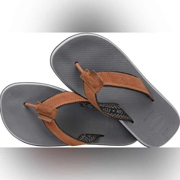 Havaianas Urban Fusion II Sandals - Graphite/Ice Grey Size: Mens 9/10 NWT - Picture 1 of 9